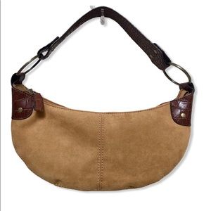 Tan faux suede handbag NWOT